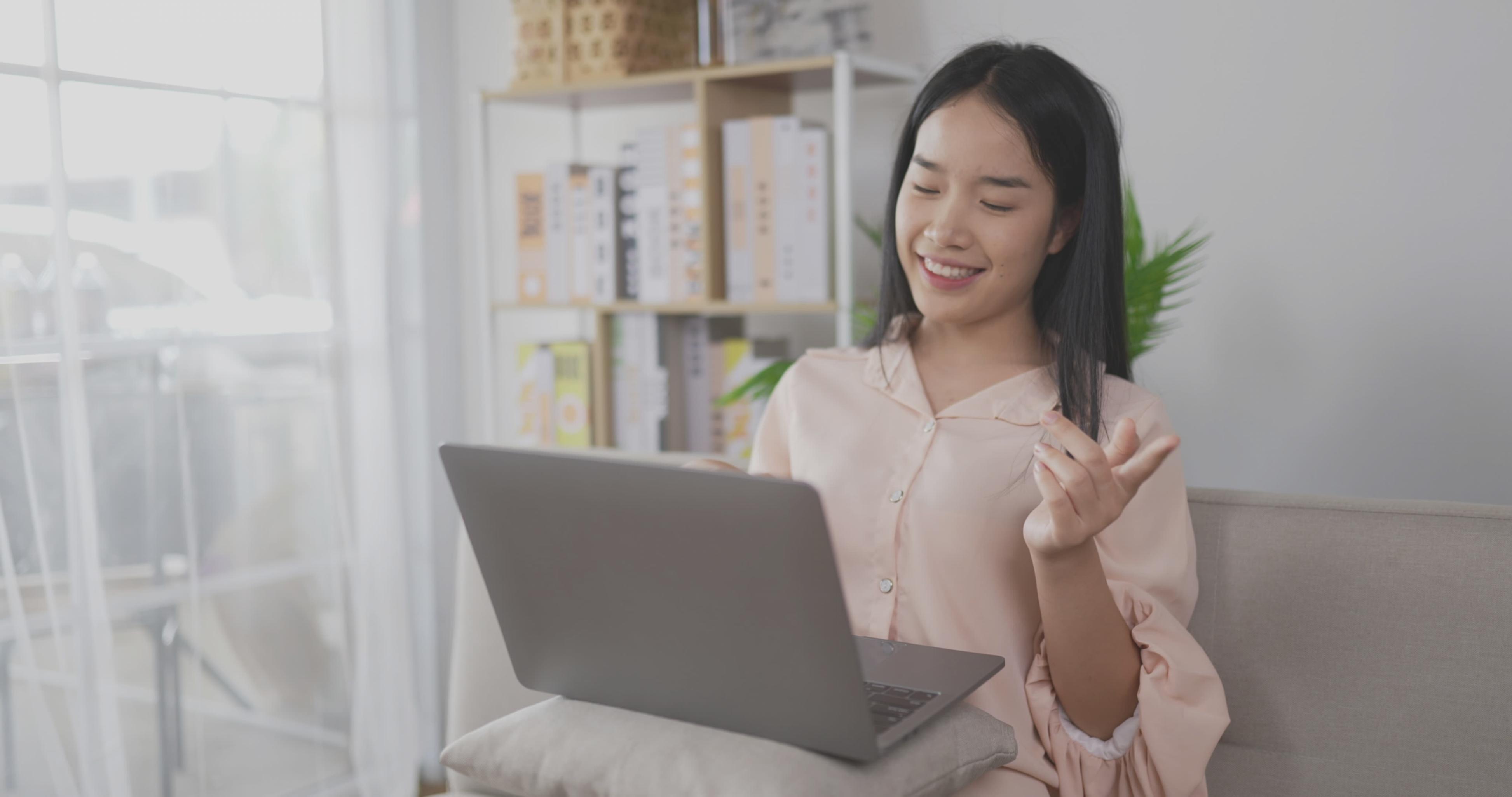 Workshop participant reviewing footage on editing software